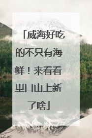 威海好吃的不只有海鲜！来看看里口山上新了啥