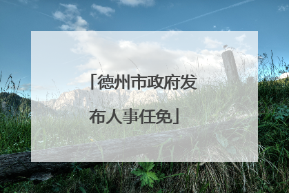 德州市政府发布人事任免