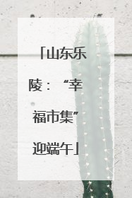山东乐陵：“幸福市集”迎端午