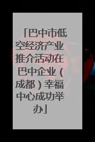 巴中市低空经济产业推介活动在巴中企业（成都）幸福中心成功举办