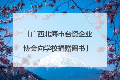 广西北海市台资企业协会向学校捐赠图书