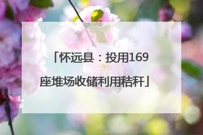 怀远县：投用169座堆场收储利用秸秆
