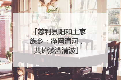 慈利县阳和土家族乡：净网清河，共护溇澧清波