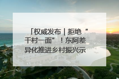 权威发布｜拒绝“千村一面”！东阿差异化推进乡村振兴示范片区建设