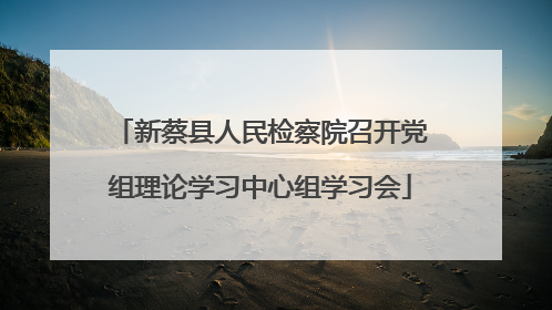 新蔡县人民检察院召开党组理论学习中心组学习会