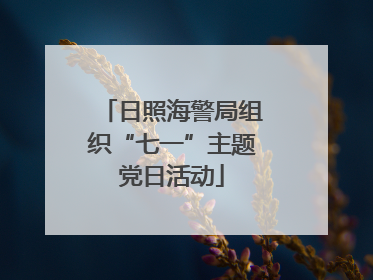 日照海警局组织“七一”主题党日活动
