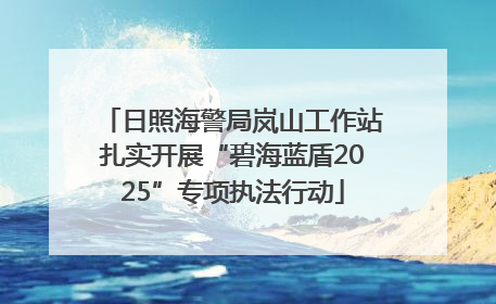 日照海警局岚山工作站扎实开展“碧海蓝盾2025”专项执法行动