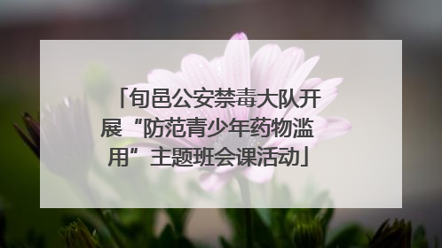 旬邑公安禁毒大队开展“防范青少年药物滥用”主题班会课活动