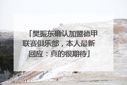 樊振东确认加盟德甲联赛俱乐部，本人最新回应：真的很期待