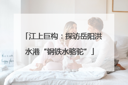 江上巨构：探访岳阳洪水港“钢铁水骆驼”