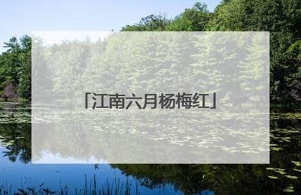 江南六月杨梅红