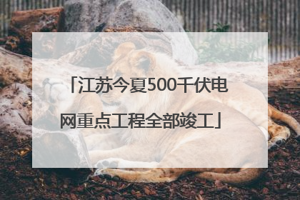 江苏今夏500千伏电网重点工程全部竣工