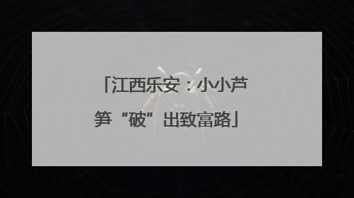江西乐安：小小芦笋“破”出致富路