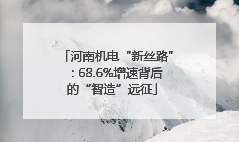 河南机电“新丝路”：68.6%增速背后的“智造”远征