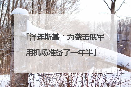 泽连斯基：为袭击俄军用机场准备了一年半