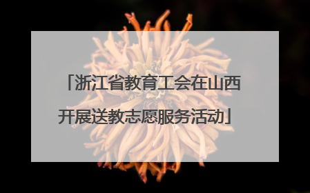 浙江省教育工会在山西开展送教志愿服务活动