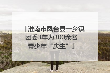 淮南市凤台县一乡镇团委3年为300余名青少年“庆生”