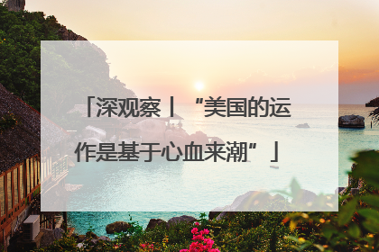深观察丨“美国的运作是基于心血来潮”