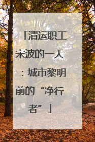 清运职工宋波的一天：城市黎明前的“净行者”