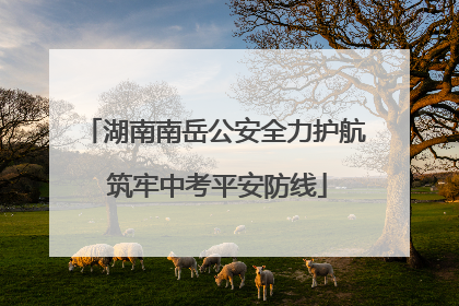 湖南南岳公安全力护航 筑牢中考平安防线
