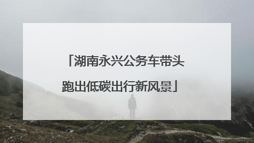 湖南永兴公务车带头跑出低碳出行新风景
