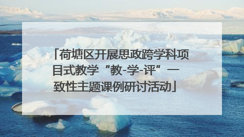 荷塘区开展思政跨学科项目式教学“教-学-评”一致性主题课例研讨活动