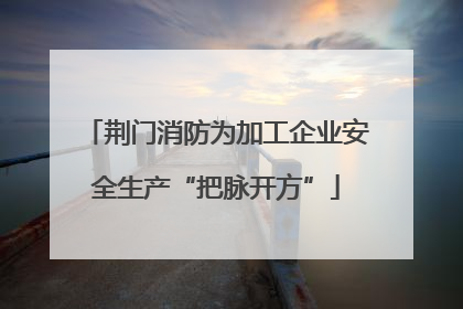 荆门消防为加工企业安全生产“把脉开方”