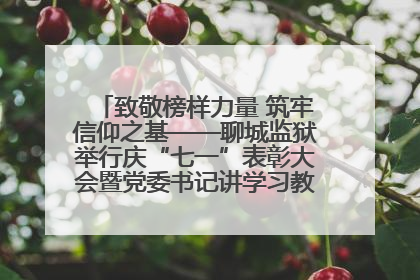 致敬榜样力量 筑牢信仰之基——聊城监狱举行庆“七一”表彰大会暨党委书记讲学习教育专题党课