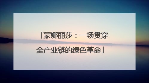 蒙娜丽莎：一场贯穿全产业链的绿色革命