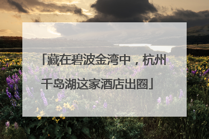 藏在碧波金湾中，杭州千岛湖这家酒店出圈