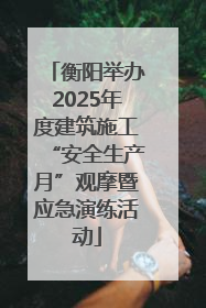 衡阳举办2025年度建筑施工“安全生产月”观摩暨应急演练活动