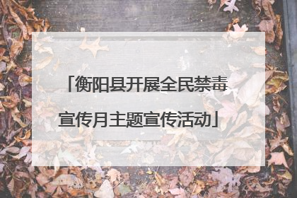 衡阳县开展全民禁毒宣传月主题宣传活动