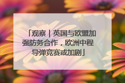观察｜英国与欧盟加强防务合作，欧洲中程导弹竞赛或加剧