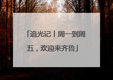 追光记丨周一到周五，欢迎来齐鲁