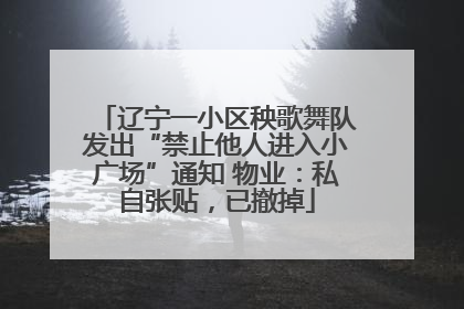 辽宁一小区秧歌舞队发出“禁止他人进入小广场”通知 物业：私自张贴，已撤掉