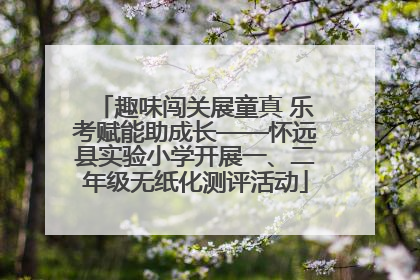 趣味闯关展童真 乐考赋能助成长——怀远县实验小学开展一、二年级无纸化测评活动