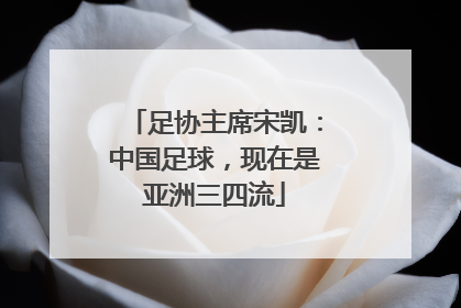 足协主席宋凯：中国足球，现在是亚洲三四流