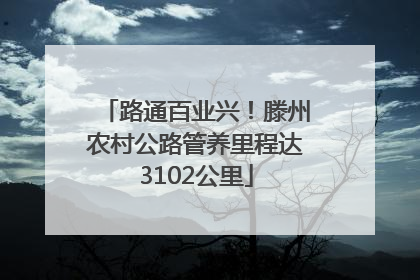 路通百业兴！滕州农村公路管养里程达3102公里