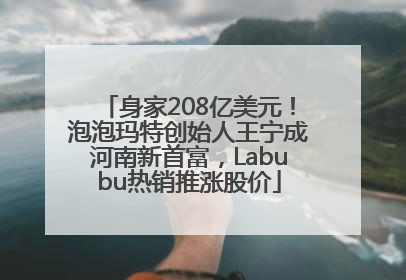 身家208亿美元！泡泡玛特创始人王宁成河南新首富，Labubu热销推涨股价