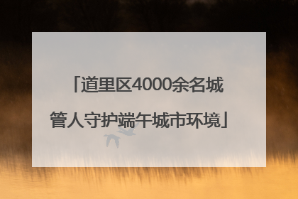 道里区4000余名城管人守护端午城市环境