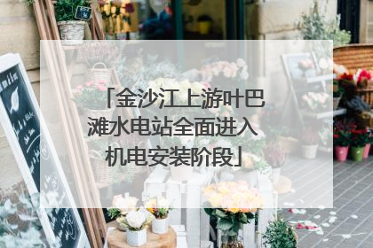 金沙江上游叶巴滩水电站全面进入机电安装阶段