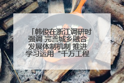 韩俊在浙江调研时强调 完善城乡融合发展体制机制 推进学习运用“千万工程”经验走深走实