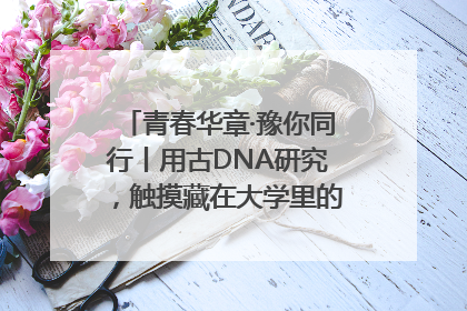 青春华章·豫你同行丨用古DNA研究，触摸藏在大学里的“上下五千年”