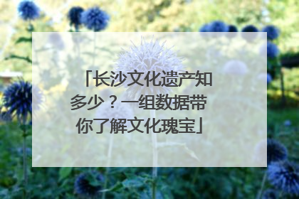 长沙文化遗产知多少？一组数据带你了解文化瑰宝
