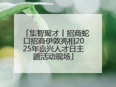 集智聚才丨招商蛇口招商伊敦亮相2025年嘉兴人才日主题活动现场