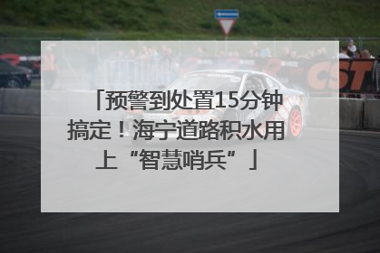 预警到处置15分钟搞定！海宁道路积水用上“智慧哨兵”