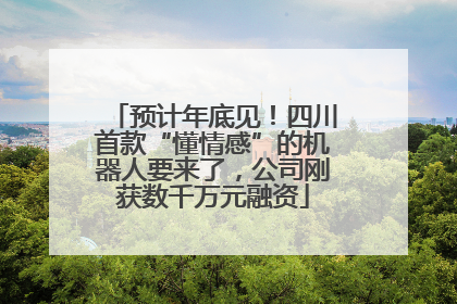 预计年底见！四川首款“懂情感”的机器人要来了，公司刚获数千万元融资