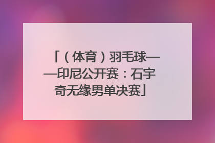 （体育）羽毛球——印尼公开赛：石宇奇无缘男单决赛