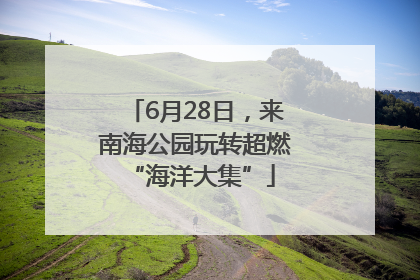 6月28日，来南海公园玩转超燃 “海洋大集”