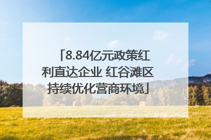 8.84亿元政策红利直达企业 红谷滩区持续优化营商环境